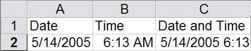 Excel short cuts to record date and time